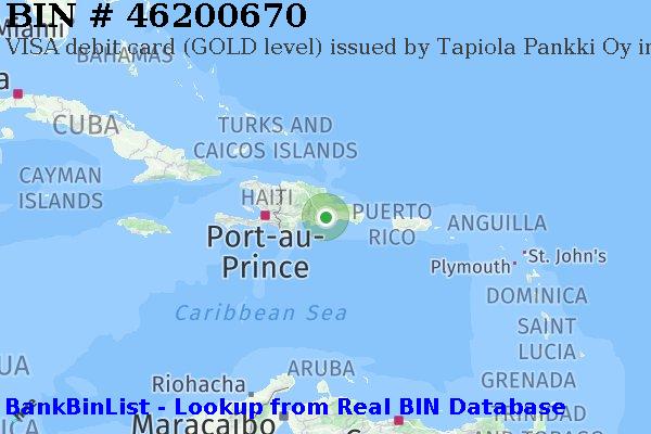 BIN 46200670 VISA debit Dominican Republic DO
