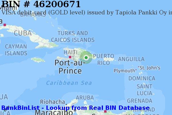 BIN 46200671 VISA debit Dominican Republic DO