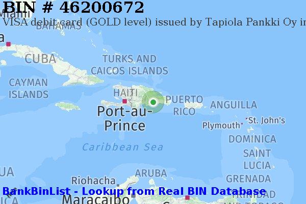BIN 46200672 VISA debit Dominican Republic DO