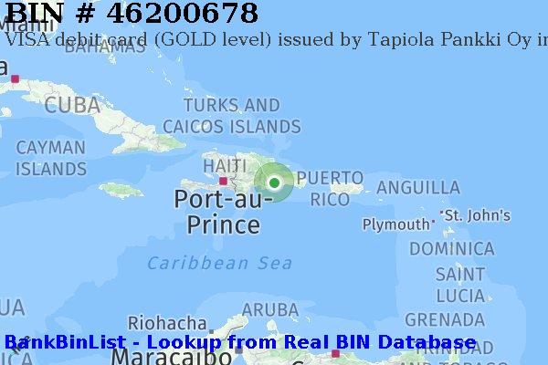 BIN 46200678 VISA debit Dominican Republic DO