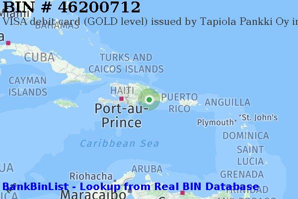 BIN 46200712 VISA debit Dominican Republic DO