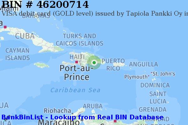 BIN 46200714 VISA debit Dominican Republic DO
