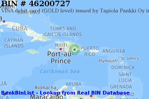 BIN 46200727 VISA debit Dominican Republic DO