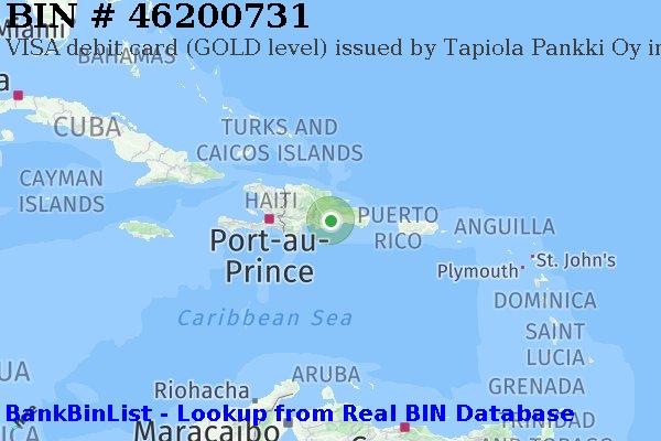 BIN 46200731 VISA debit Dominican Republic DO