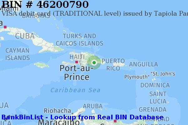 BIN 46200790 VISA debit Dominican Republic DO