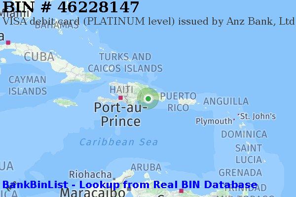 BIN 46228147 VISA debit Dominican Republic DO