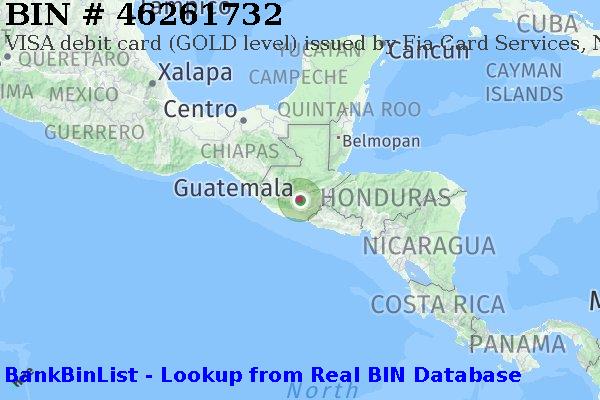 BIN 46261732 VISA debit Guatemala GT