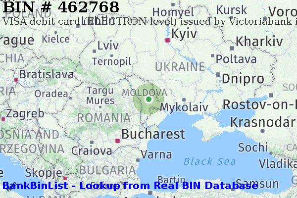 BIN 462768 VISA debit Moldova MD