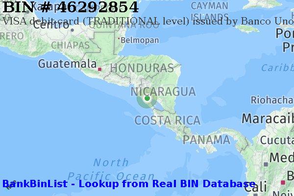 BIN 46292854 VISA debit Nicaragua NI