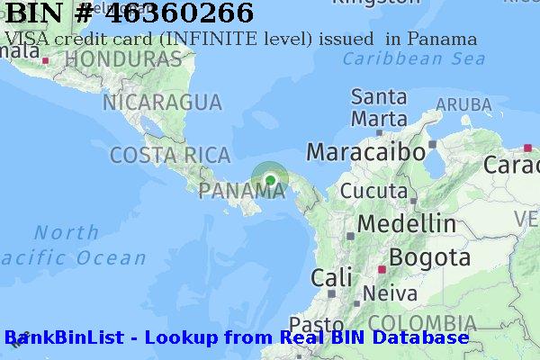 BIN 46360266 VISA credit Panama PA