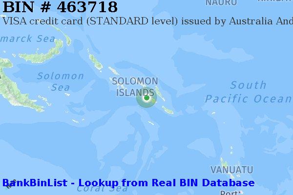BIN 463718 VISA credit Solomon Islands SB