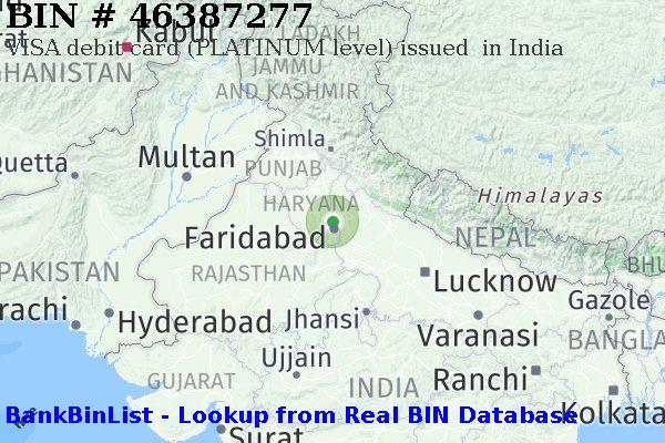 BIN 46387277 VISA debit India IN