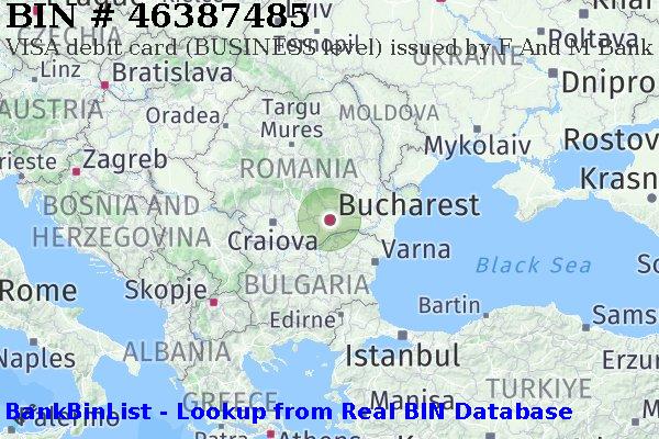 BIN 46387485 VISA debit Romania RO