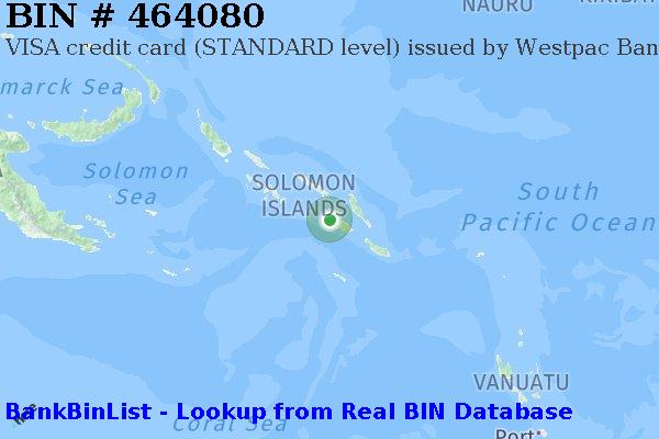 BIN 464080 VISA credit Solomon Islands SB