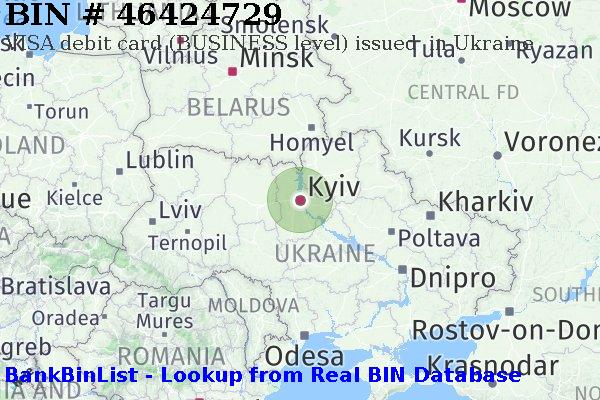 BIN 46424729 VISA debit Ukraine UA