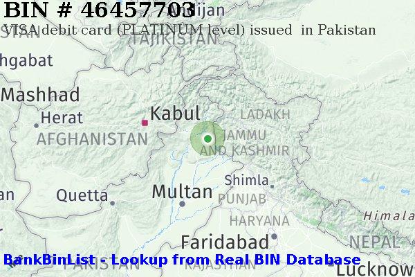BIN 46457703 VISA debit Pakistan PK