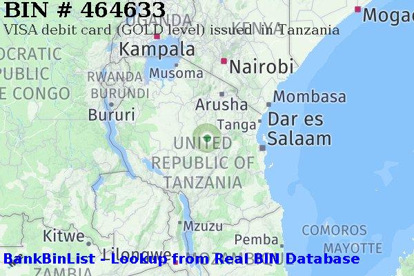 BIN 464633 VISA debit Tanzania TZ