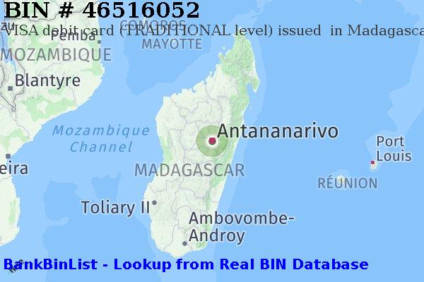 BIN 46516052 VISA debit Madagascar MG
