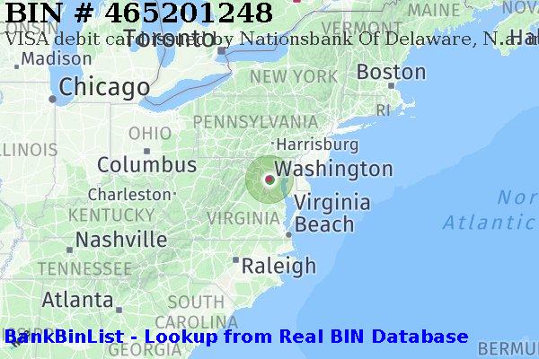 BIN 465201248 VISA debit United States US