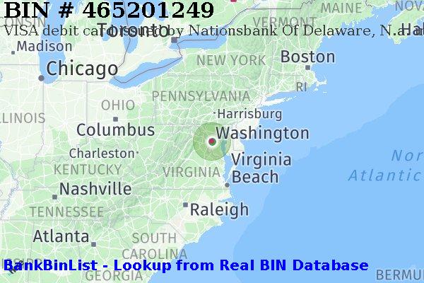 BIN 465201249 VISA debit United States US