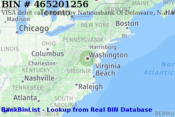BIN 465201256 VISA debit United States US