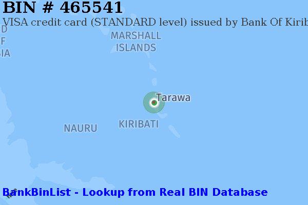 BIN 465541 VISA credit Kiribati KI