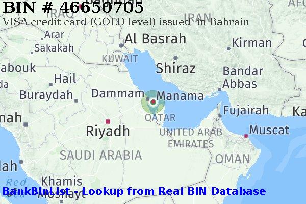 BIN 46650705 VISA credit Bahrain BH