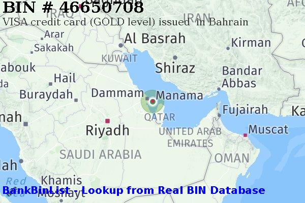 BIN 46650708 VISA credit Bahrain BH