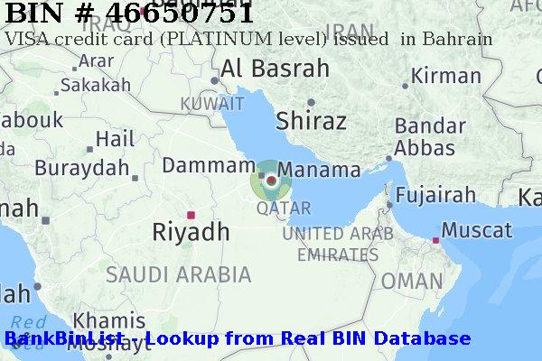 BIN 46650751 VISA credit Bahrain BH