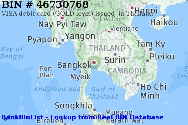 BIN 46730768 VISA debit Thailand TH
