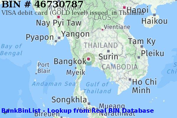 BIN 46730787 VISA debit Thailand TH