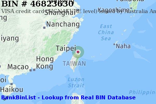BIN 46823630 VISA credit Taiwan TW