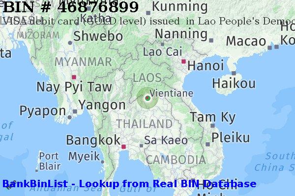 BIN 46876899 VISA debit Lao People's Democratic Republic LA