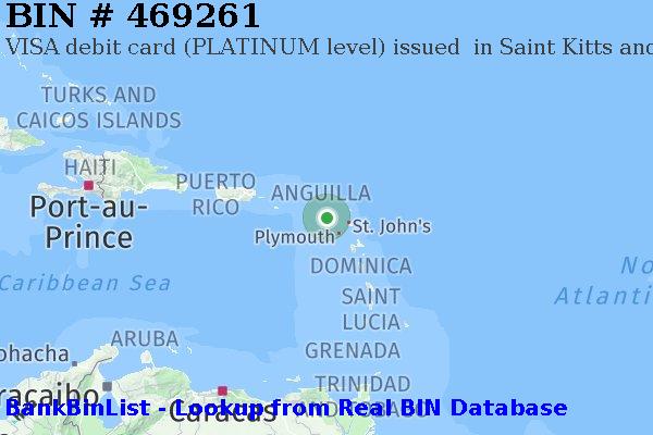 BIN 469261 VISA debit Saint Kitts and Nevis KN