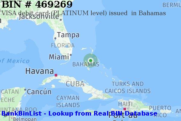 BIN 469269 VISA debit Bahamas BS