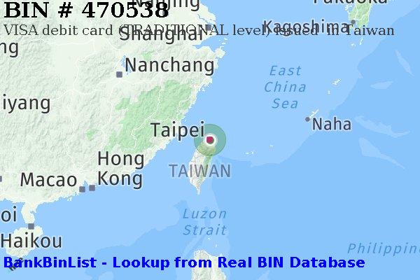 BIN 470538 VISA debit Taiwan TW