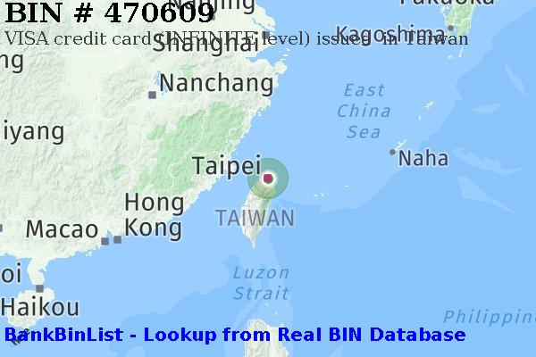 BIN 470609 VISA credit Taiwan TW