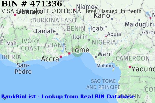 BIN 471336 VISA debit Benin BJ