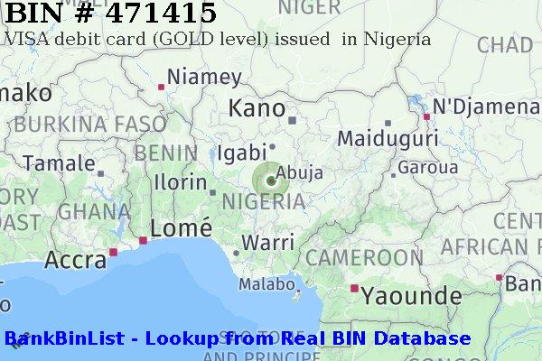 BIN 471415 VISA debit Nigeria NG