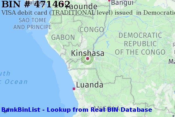 BIN 471462 VISA debit Democratic Republic of the Congo CD