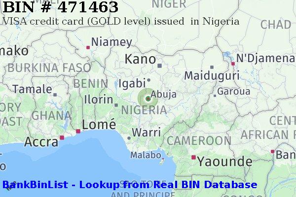 BIN 471463 VISA credit Nigeria NG