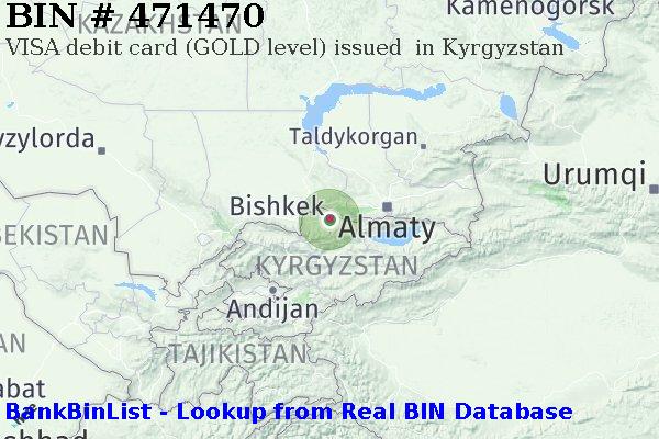 BIN 471470 VISA debit Kyrgyzstan KG