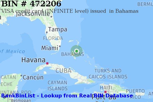 BIN 472206 VISA credit Bahamas BS
