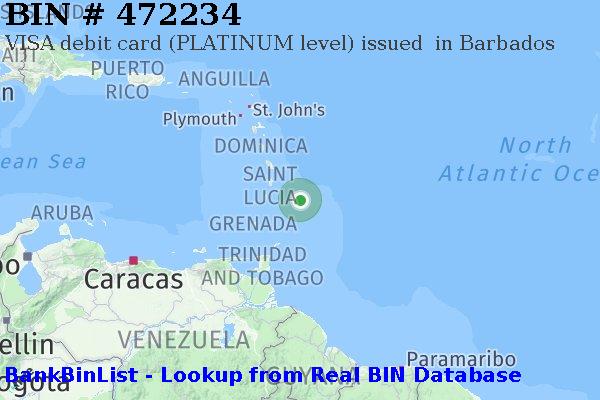 BIN 472234 VISA debit Barbados BB