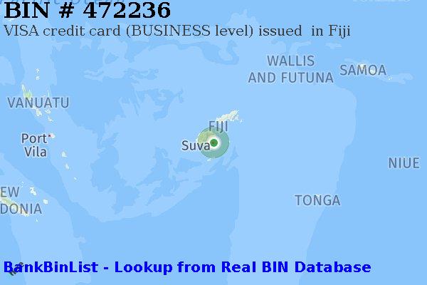 BIN 472236 VISA credit Fiji FJ