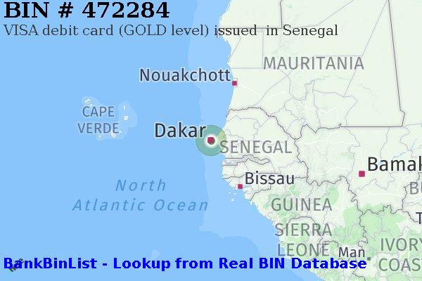 BIN 472284 VISA debit Senegal SN