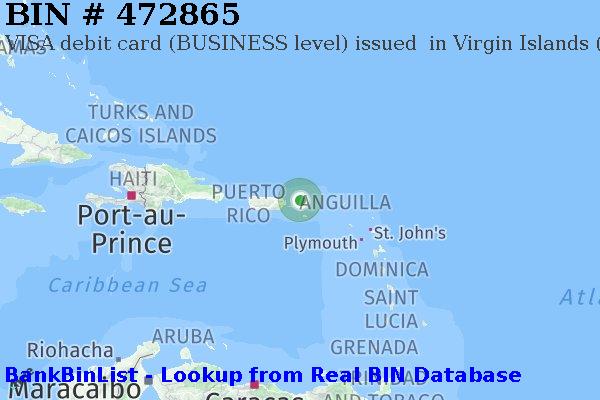 BIN 472865 VISA debit Virgin Islands (U.S.) VI