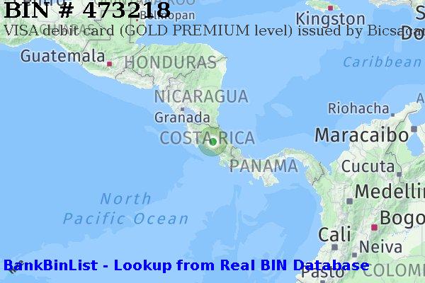 BIN 473218 VISA debit Costa Rica CR