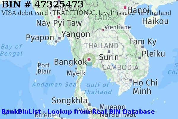 BIN 47325473 VISA debit Thailand TH