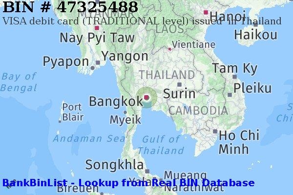 BIN 47325488 VISA debit Thailand TH